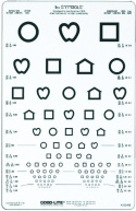 LEA SYMBOLS® TRANSLUCENT DISTANCE CHART FOR 3 METERS