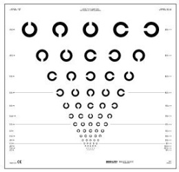 Tablica 4 pozycje Landolt C ETDRS CHART , 4 m 52063