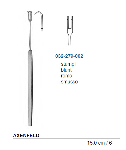 Hak ( 2 haczyki ) mocujący AXENFELD cienki, tępy 032-279-002