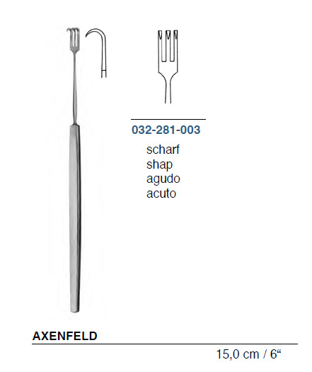 Hak ( 3 haczyki ) mocujący AXENFELD cienki, ostry 032-281-003