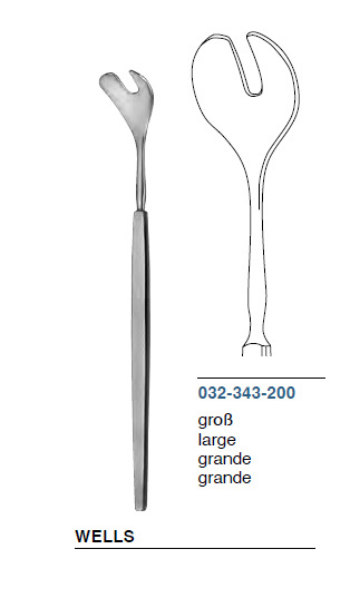 Łyżka Wells do enukleacji duża 032-343-200