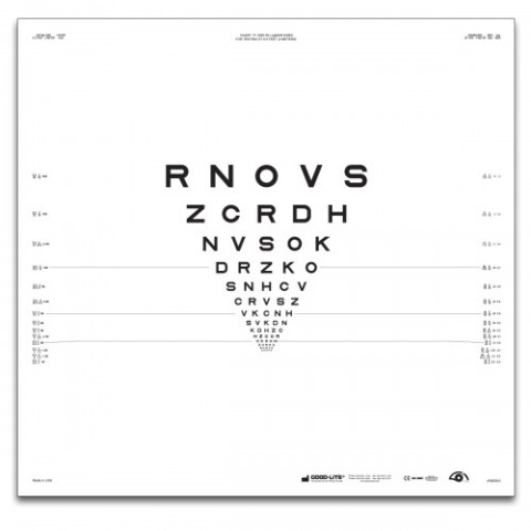ETDRS “2000" – SLOAN letters, chart “3" RNOVS (2 m)