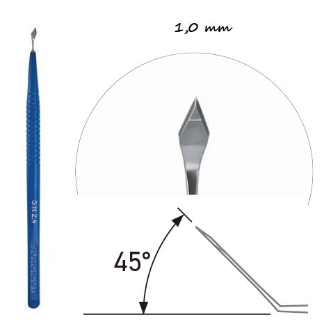 Nóż SLIT 1,0 mm Single-Bevel SSL10S zagięty 45 °