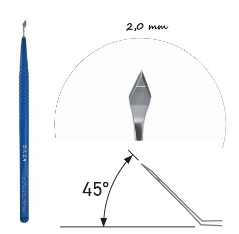 Nóż SLIT 2,0 mm Single-Bevel SSL20S zagięty 45 °