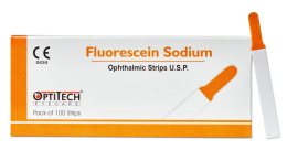 Paski FLUORESCEIN SODIUM FL 100 fluoresceinowe 100 szt Optitech