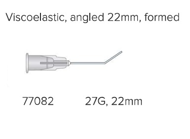 Kaniula do wiskoelastyku 27G zagięta 45 ° , 77082, 20 szt