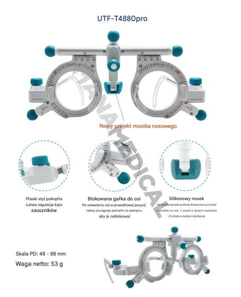 Oprawka próbna UTF 4880 - 5 par szkieł