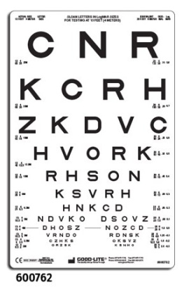 SLOAN LETTER PROPORTIONALLY SPACED DISTANCE CHARTS