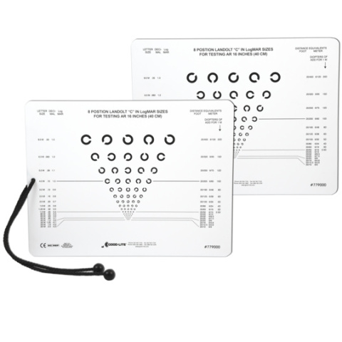 8 POSITION LANDOLT C NEAR VISION CARD 52218