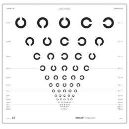 Tablica 4 pozycje Landolt C ETDRS CHART , 4 m 52063