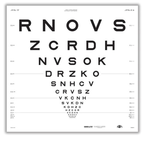 Tablica ETDRS "2000" – SLOAN litery, chart 3, 4 m 52142