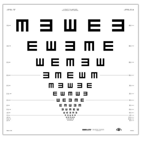 Tablica Haki ETDRS CHART , 4 m 52159 widełki