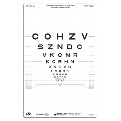 66 cm Sloan Letters Intermediate Distance Charts 52188