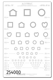 LEA SYMBOLS® TRANSLUCENT LOW CONTRAST CHARTS FOR ILLUMINATED CABINET