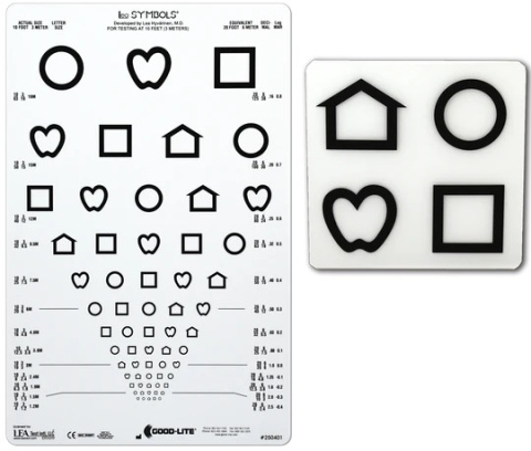 LEA SYMBOLS® TRANSLUCENT DISTANCE CHART FOR 3 METERS