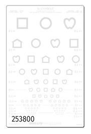 LEA SYMBOLS® TRANSLUCENT LOW CONTRAST CHARTS FOR ILLUMINATED CABINET