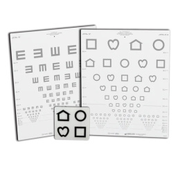 LEA SYMBOLS® & TUMBLING E LOW CONTRAST CHARTS SET