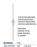 Sonda BOWMAN 0/0, 0,8 mm 032-470-000