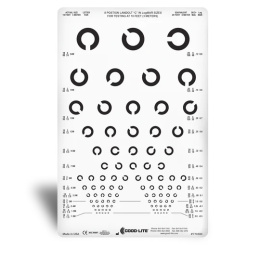 Landolt C chart (3 m) translucent, 8 positions (scrambled version)